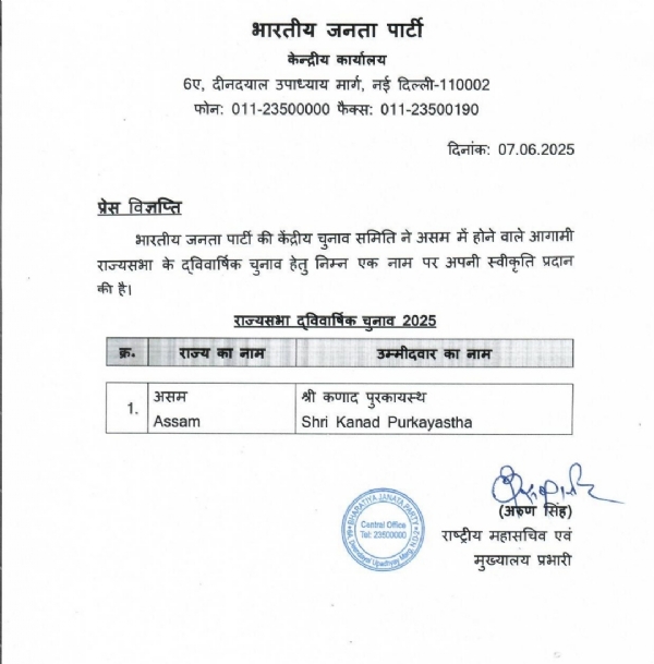 भाजपा की सूची