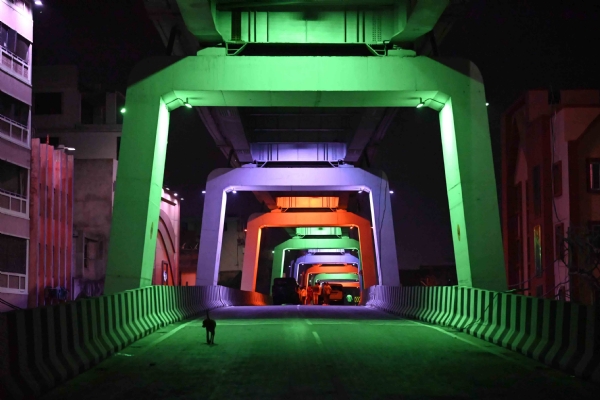 डबल डेकॉर रोड का करते मंत्री नीतिन नबीन