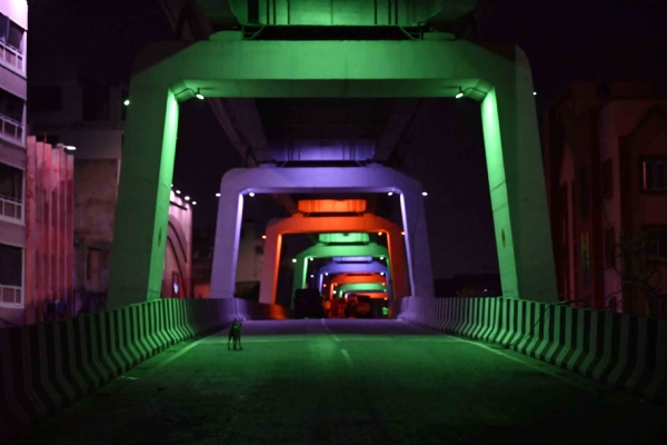 डबल डेकॉर रोड का करते मंत्री नीतिन नबीन