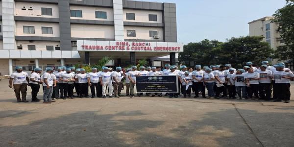 नेशनल सर्जंस वीक पर रिम्स में निकली पदयात्रा