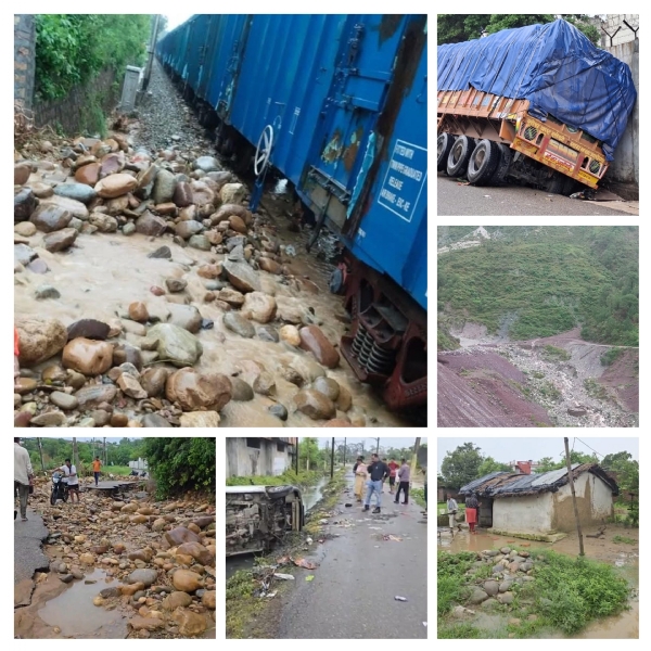 The entire district is submerged due to heavy rains, railway traffic affected, roads in Kandi area turned into ditches, rivers are in spate