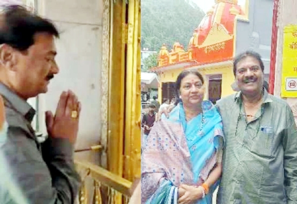 नयना देवी मंदिर और कैंची धाम में अभिनेता दीपक शिरके।