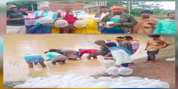 वन प्रबंधन समितियों के माध्यम से तालाबों में किया जा रहा मछली पालन