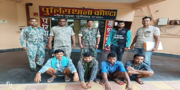 (संशोधित) छत्तीसगढ़ः सुकमा में दो इनामी सहित 6 नक्सली गिरफ्तार