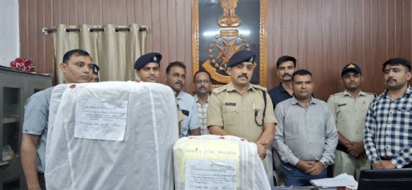 दमोह-55 किलो गांजा जप्त आरोपी गिरफतार दमोह पुलिस की कार्यवाई