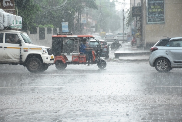बारिश का छायाचित्र।