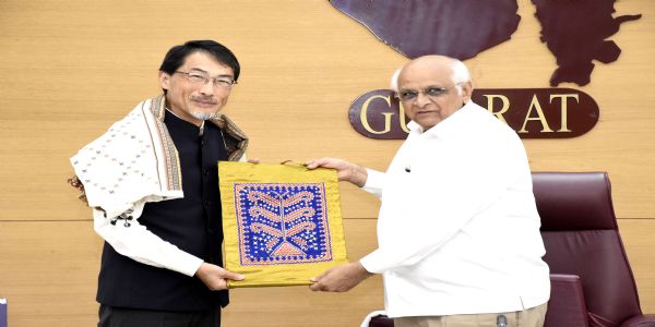 भारत में जापान के राजदूत केइची ओनो ने मुख्यमंत्री भूपेंद्र पटेल से शिष्टाचार भेंट की