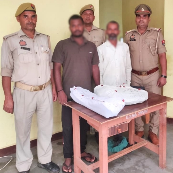 मड़िहान पुलिस द्वारा गैर इरादतन हत्या के अभियोग से सम्बन्धित गिरफ्तार  आरोपी।