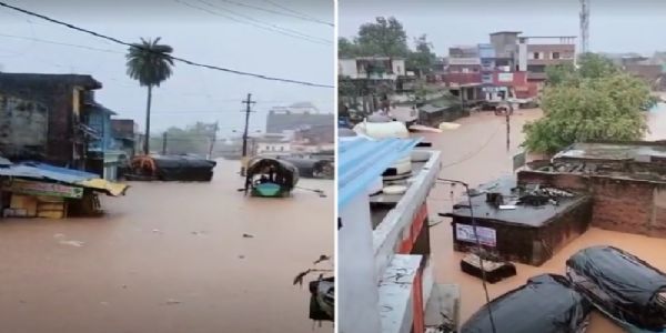 मध्‍य प्रदेश में भारी बारिश का दौर जारी, चित्रकूट में घाट डूबे-घरों में घुसा पानी, आज 45 जिलों में अलर्ट