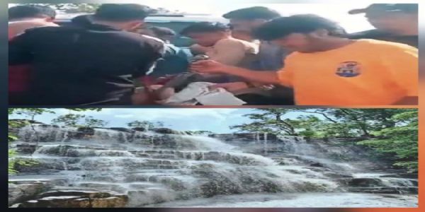 कुएंमारी झरना में पैर फिसलने से रायपुर के युवक की मौत
