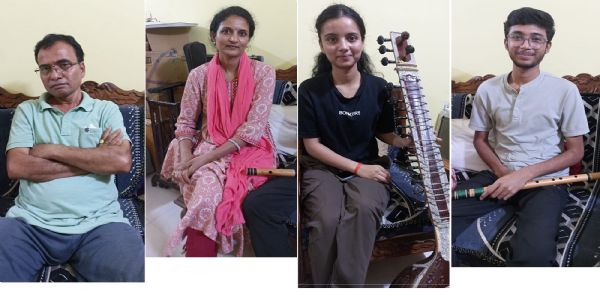 भोपाल में एक परिवार ऐसा भी, घर में चार सदस्‍य और चारों ही भारतीय कला को समर्प‍ित