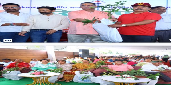 कृषि मंत्री गणेश जोशी ने फलदार पौधों का किया निःशुल्क वितरण