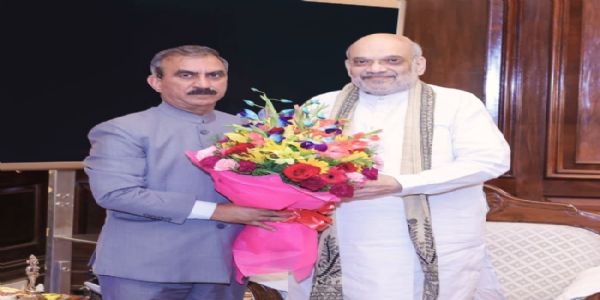 गृह मंत्री शाह से मिले मुख्यमंत्री सुक्खू, की उदार राहत सहायता की मांग