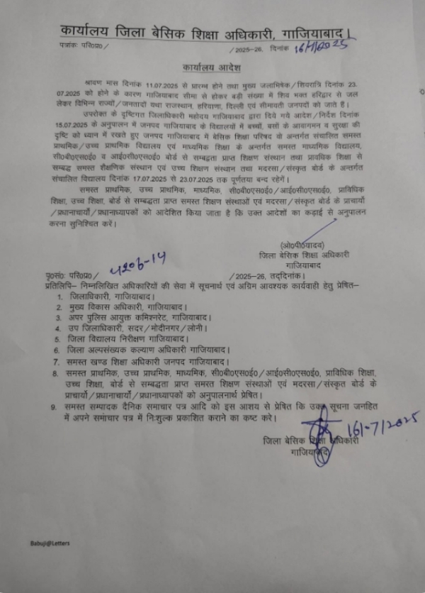 आदेश की प्रतिलिपी