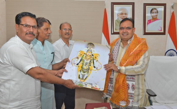 मुख्यमंत्री भजनलाल शर्मा से डिग्गीपुरी कल्याणजी तीर्थ क्षेत्र विकास समिति की भेंट