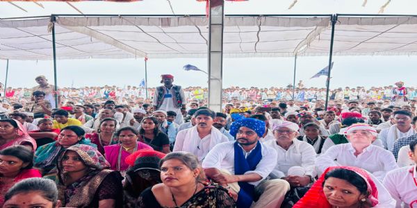मानगढ़ धाम पर भीलप्रदेश संघर्ष यात्रा का आयोजित