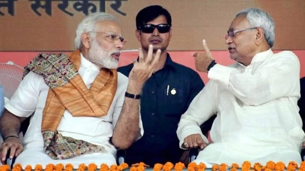 प्रधानमंत्री मोदी और मुख्यमंत्री नीतीश की तस्वीर