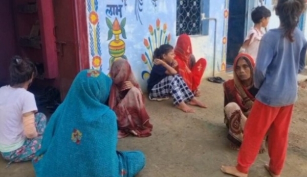 घटना स्थल पर शोक मनाते परिजन