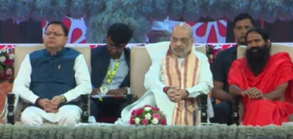गृह मंत्री अमित शाह रुद्रपुर में निवेश उत्सव कार्यक्रम में।