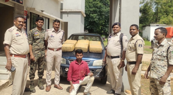गांजा के साथ एक आराेपित गिरफ्तार