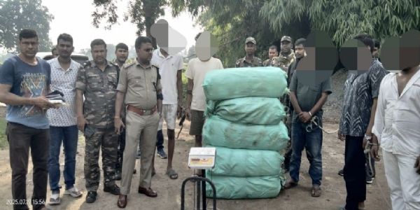 लातेहार : दो कार से डेढ़ क्विंटल गांजा बरामद, पांच गिरफ्तार