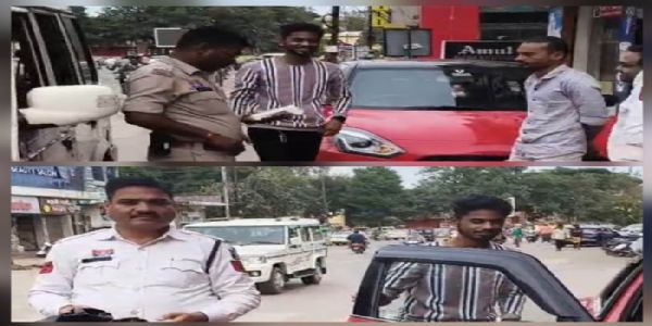 यातायात पुलिस व परिवहन विभाग के द्वारा 256 वाहनाें के विरुद्ध की गई कार्रवाई