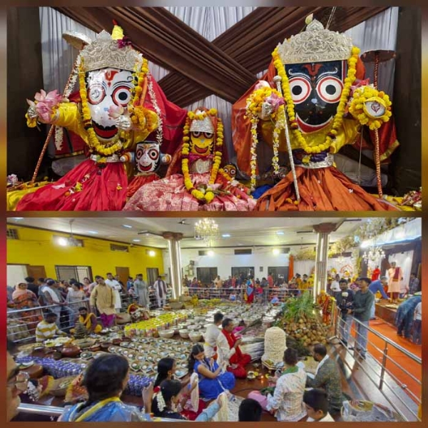 श्रीजगन्नाथ स्वामी को 56 भोग का किया गया अर्पण