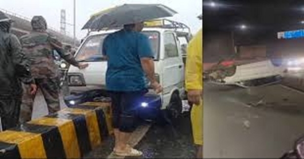 भोपाल में ब्रिज पर एक ही जगह पर दाे हादसे