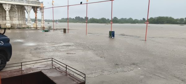 भीलवाड़ा में झमाझम बारिश से जनजीवन अस्त-व्यस्त, नदियां उफान पर, कई मार्ग बंद