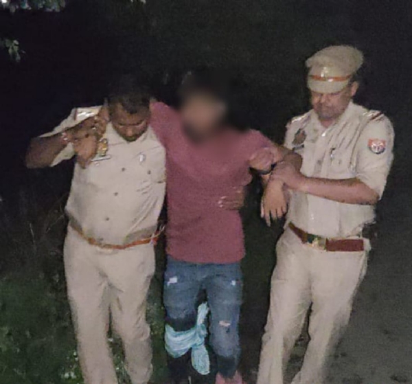 गाजीपुर में मुठभेड़ में गिरफ्तार बदमाश