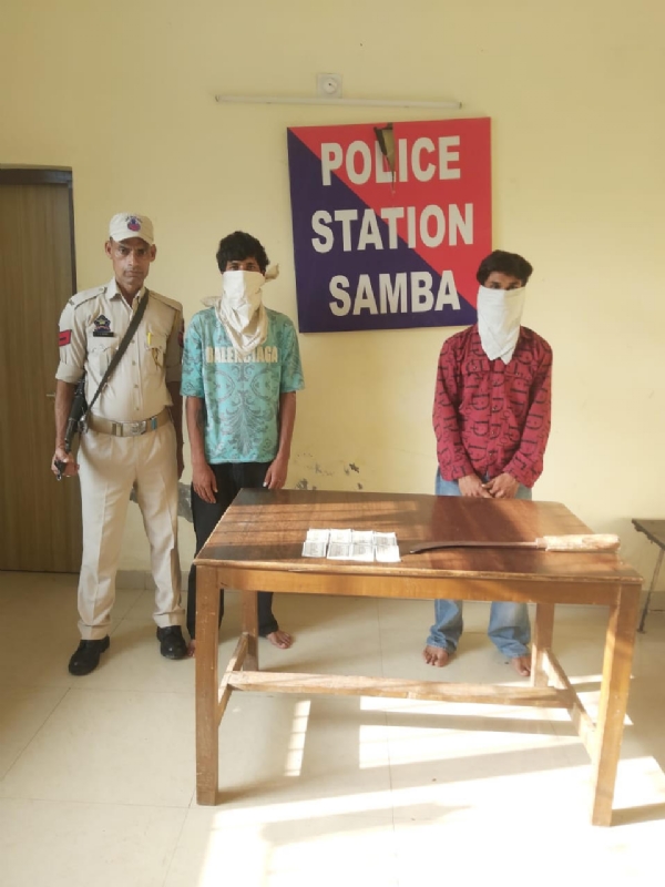 सांबा पुलिस दारा गिरफतार किए गए आराेपी