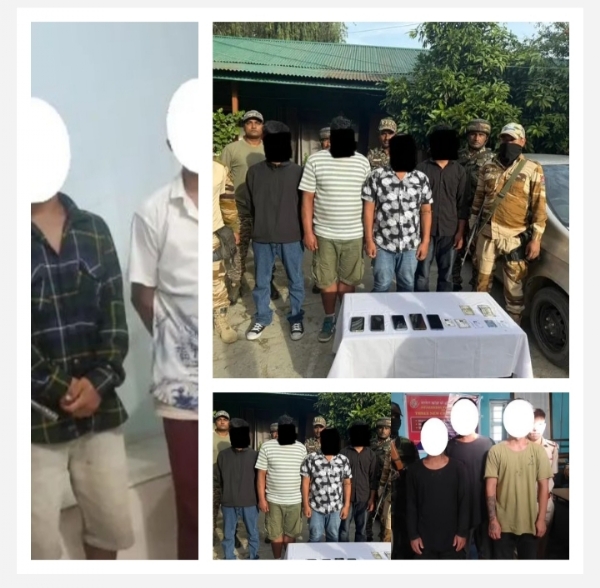 Seven rebels Nabbed in Sweeping Manipur Crackdown; Arms Cache Seized