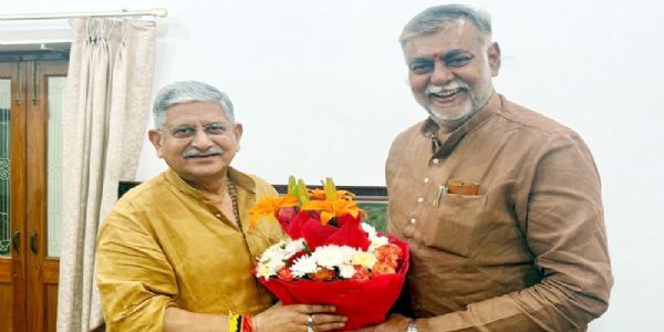 मप्र के पंचायत मंत्री पटेल ने केंद्रीय मंत्री ललन सिंह से की सौजन्य भेंट