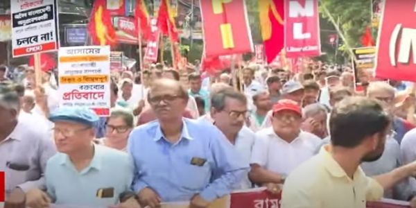 कोलकाता में वाम दलों का विरोध प्रदर्शन : भाजपा शासित राज्यों में बंगालियों के उत्पीड़न के खिलाफ आवाज़ बुलंद