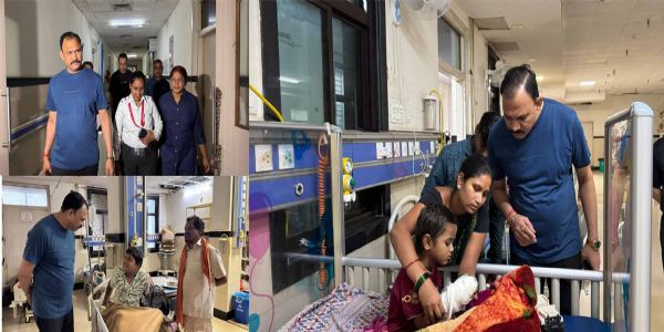 स्वास्थ्य मंत्री  जायसवाल ने सुबह सात बजे किया डीकेएस अस्पताल का आकस्मिक निरीक्षण