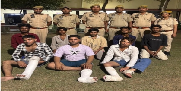 विपिन हत्याकांड मामला:मुख्य आरोपित हिस्ट्रीशीटर सहित आठ बदमाश गिरफ्तार