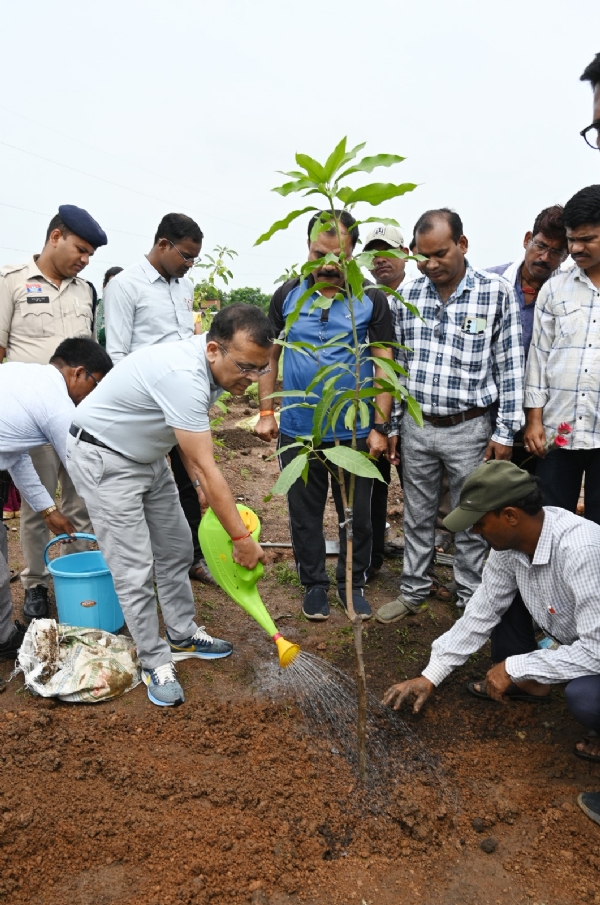 हरेली तिहार पर ग्राम खिसोरा में एक पेड़ माँ के नाम अभियान के तहत हुआ वृक्षारोपण