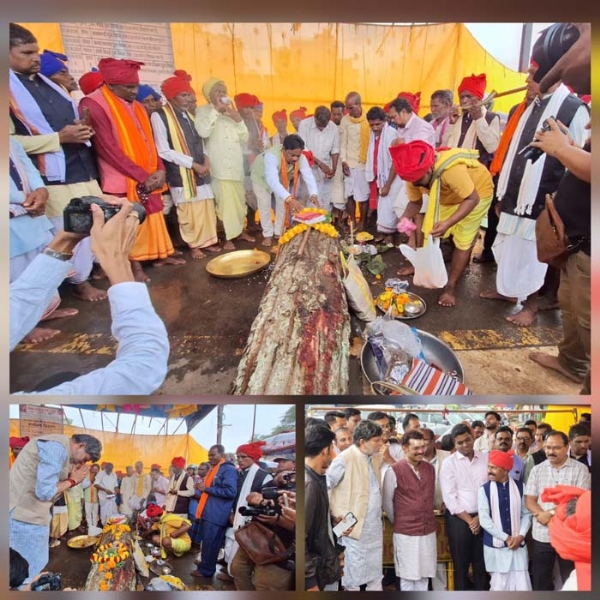 पाट जात्रा पूजा विधान के साथ शुरू हुआ  बस्तर दशहरा पर्व