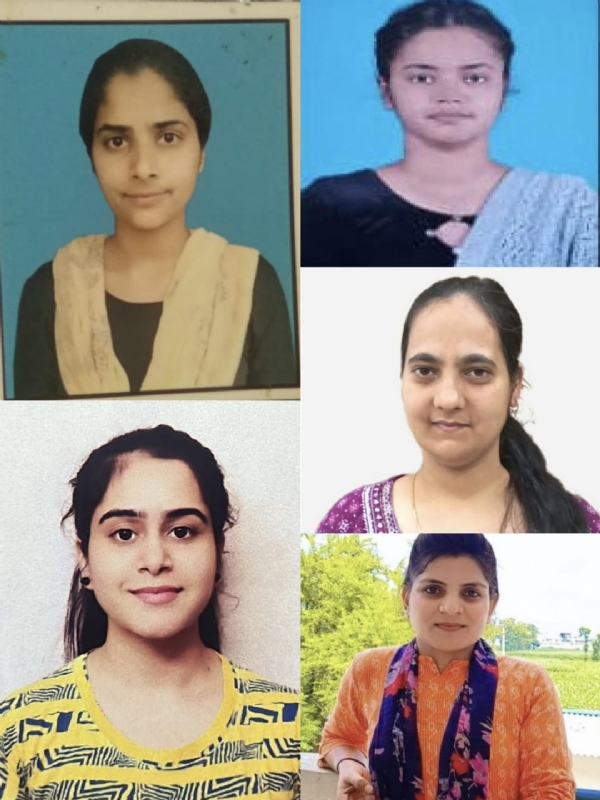 नेट उत्तीर्ण करने वाली छात्राएं