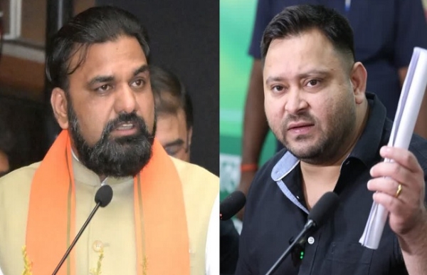 उपमुख्यमंत्री सम्राट चौधरी और विरोधी दल के नेता तेजस्वी यादव की फोटो