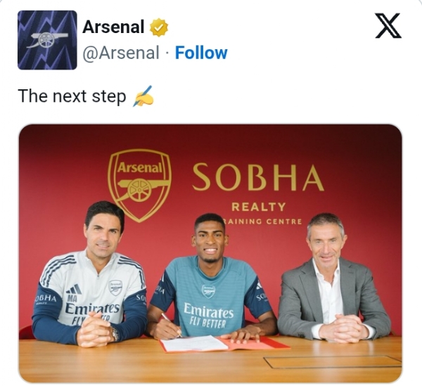 Arsenal signs defender Cristhian Mosquera from Valencia
