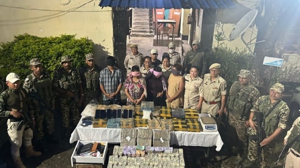 Image related to the heroin Haul in Manipur: Four Held in Kangpokpi, Nearly ₹1 Crore in Cash Seized.