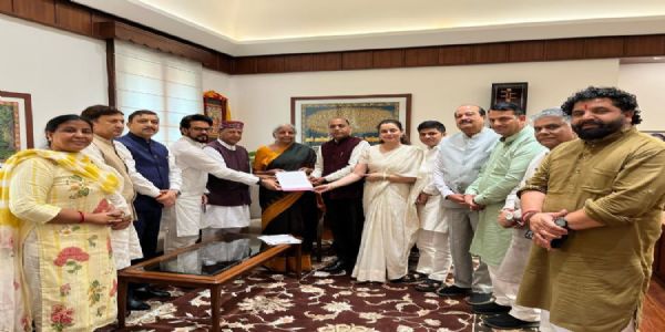 भाजपा नेताओं ने की वित्त मंत्री निर्मला सीतारमण से मुलाकात, आपदा राहत के लिए मांगा अधिक वित्तीय सहयोग