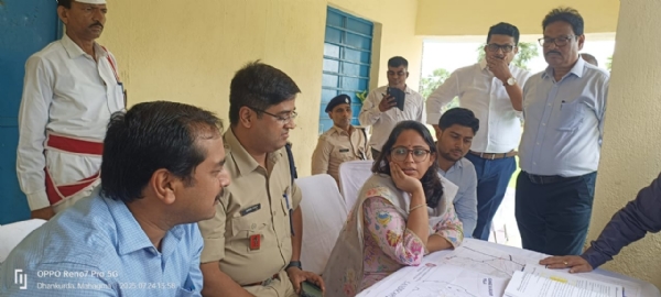 निरीक्षण करती उपयुक्त