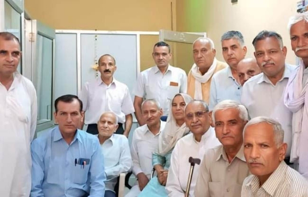 सोनीपत  श्रद्धांजलि सभा में उपस्थित भूतपूर्व सैनिक संगठन के पदाधिकारी।