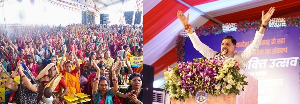 सतना में मातृ शक्ति उत्सव कार्यक्रम को संबोधित करते हुए मुख्यमंत्री डॉ. मोहन यादव