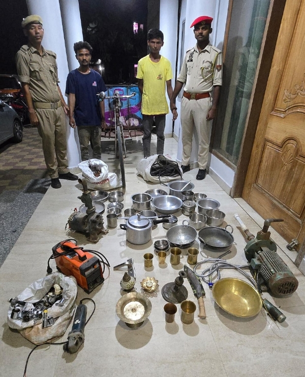 गुवाहाटीः चोरी की वस्तुओं के सात गिरफ्तार दो शातिर चोर