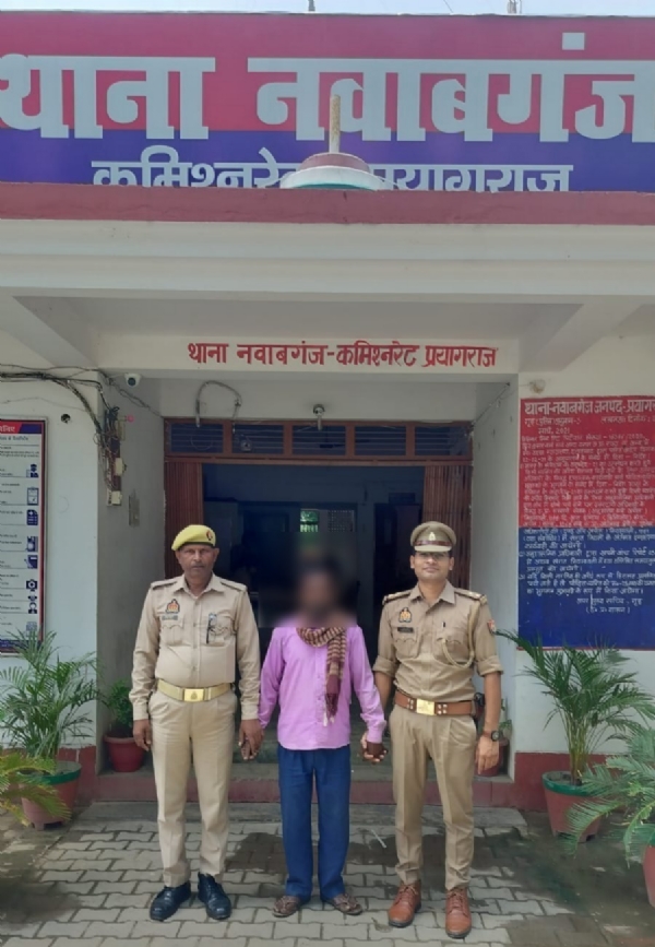 वृद्ध की हत्या मामले में गिरफ्तार आरोपित का छाया चित्र