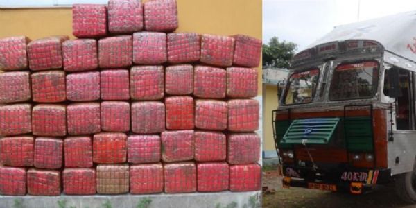 नेपाल से भारत लाए जा रहे सात क्विंटल गांजा से लदा कंटेनर जब्त
