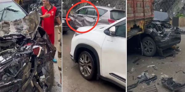 रायगढ़ जिले में कंटेनर का ब्रेक फेल होने से 30 वाहन टकराए, महिला की मौत